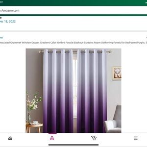 Ombre Purple Curtains and Drapes for a Striking Accent52X96 grommets drapes.